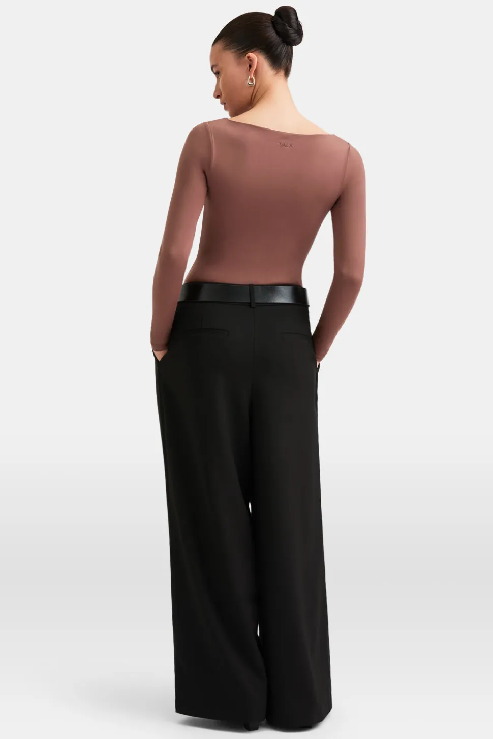 365 Boat Neck Long Sleeve Top - Clay