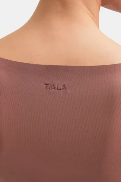 365 Boat Neck Long Sleeve Top - Clay