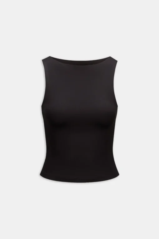365 Boat Neck Tank - Shadow Black