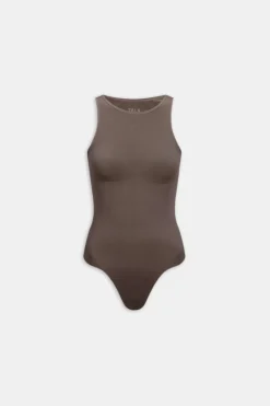 365 Contour Boat Neck Bodysuit - Mocha