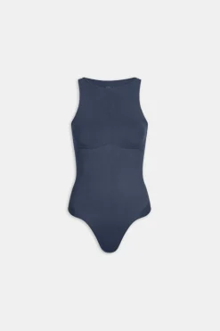 365 Contour Boat Neck Bodysuit - Washed Navy
