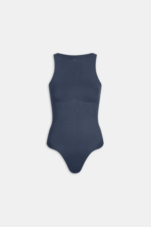 365 Contour Boat Neck Bodysuit - Washed Navy