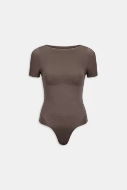 365 Contour Crew Neck Bodysuit - Mocha