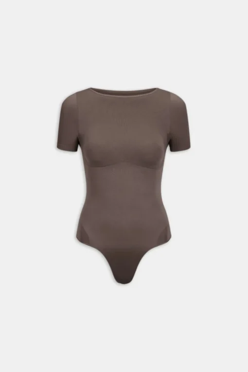 365 Contour Crew Neck Bodysuit - Mocha