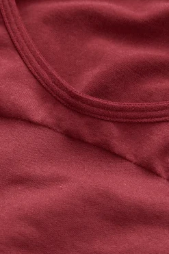 365 Contour Long Sleeve Shaping Bodysuit - Cherry