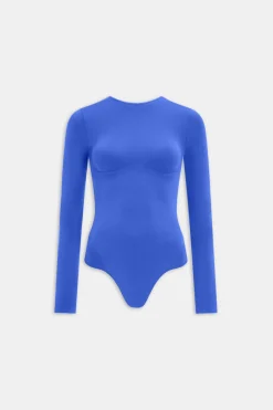 365 Contour Long Sleeve Shaping Bodysuit - Cobalt