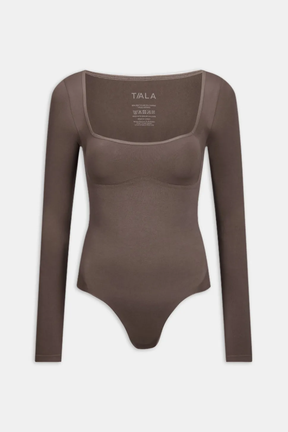 365 Contour Square Neck Bodysuit - Mocha