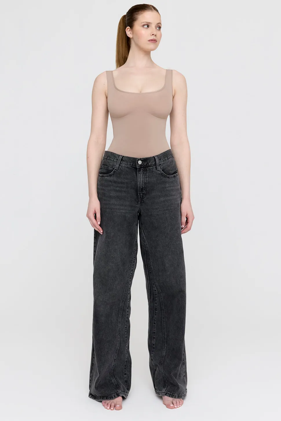 365 Contour Strappy Shaping Bodysuit - Cappuccino