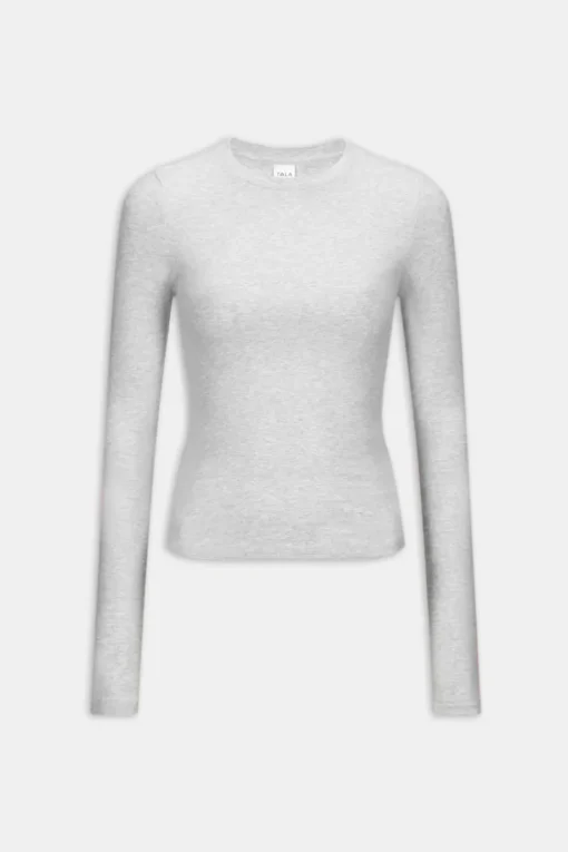365 Core Cotton Long Sleeve T-Shirt - Grey Marl