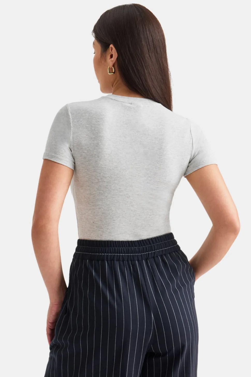 365 Core Cotton Short Sleeve T-Shirt - Grey Marl