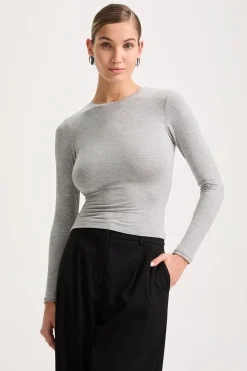 365 Long Sleeve Top - Grey Marl