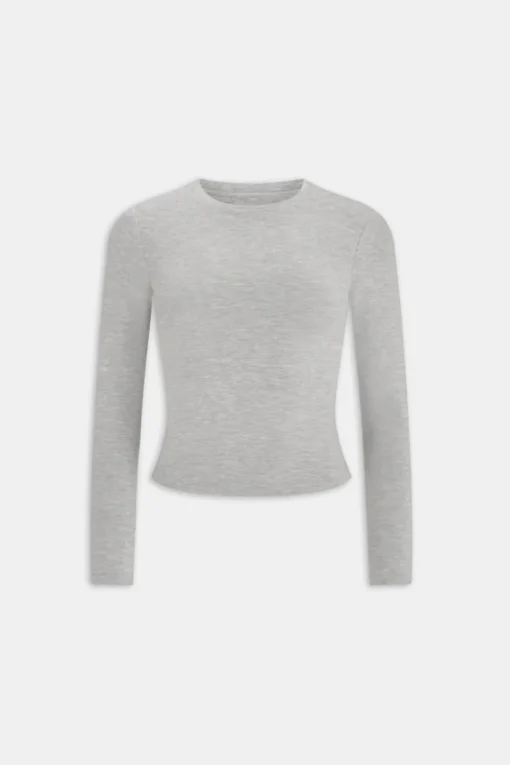 365 Long Sleeve Top - Grey Marl