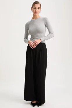 365 Long Sleeve Top - Grey Marl