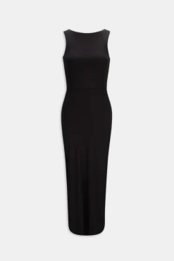 365 Open Back Maxi Dress - Shadow Black