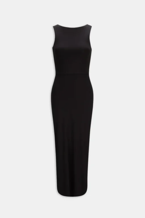 365 Open Back Maxi Dress - Shadow Black
