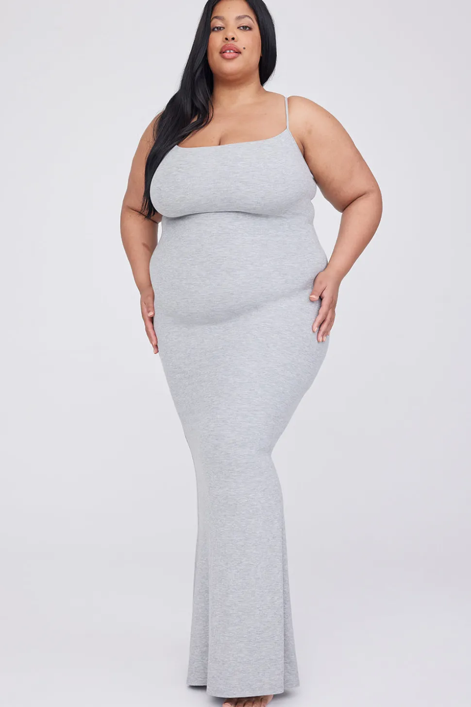 365 Sculpting Lounge Cami Maxi Dress - Grey Marl