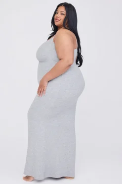 365 Sculpting Lounge Cami Maxi Dress - Grey Marl
