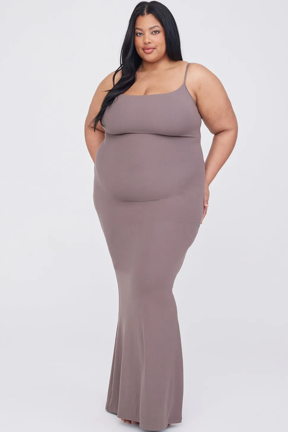 365 Sculpting Lounge Cami Maxi Dress - Mocha