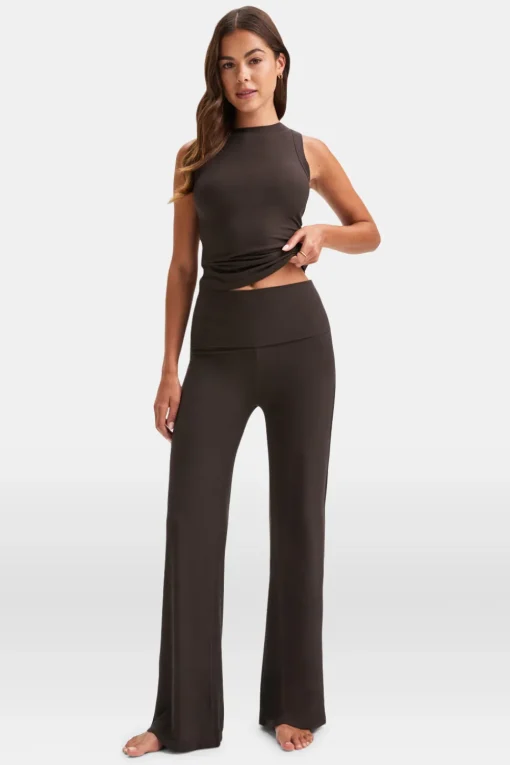 365 Sculpting Lounge Flared Trousers - Espresso
