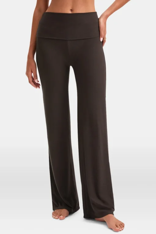 365 Sculpting Lounge Flared Trousers - Espresso