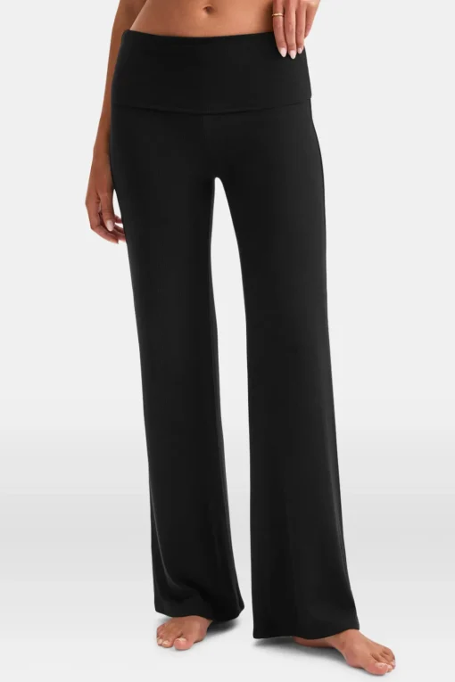 365 Sculpting Lounge Flared Trousers - Shadow Black