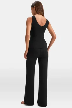 365 Sculpting Lounge Flared Trousers - Shadow Black