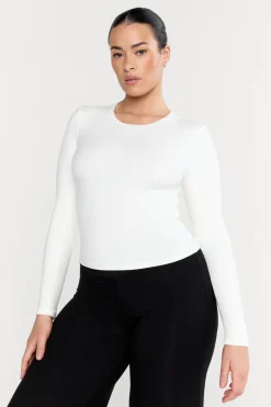 365 Sculpting Lounge Long Sleeve Top - Coconut Milk
