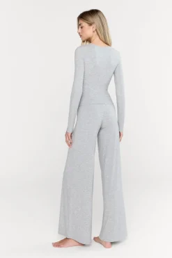 365 Sculpting Lounge Long Sleeve Top - Grey Marl