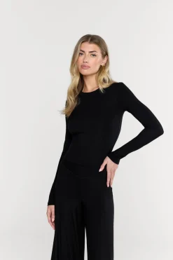 365 Sculpting Lounge Long Sleeve Top - Shadow Black