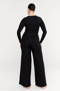 365 Sculpting Lounge Long Sleeve Top - Shadow Black