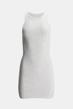 365 Sculpting Lounge Racer Mini Dress - Grey Marl