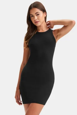 365 Sculpting Lounge Racer Mini Dress - Shadow Black