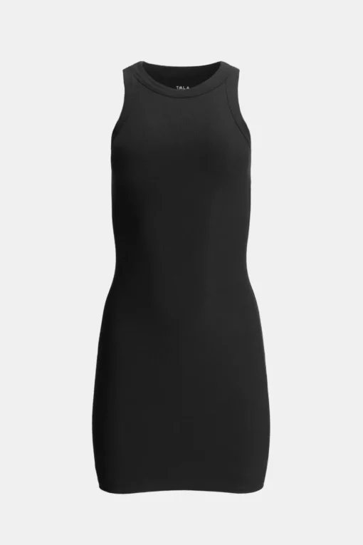 365 Sculpting Lounge Racer Mini Dress - Shadow Black