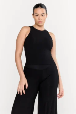365 Sculpting Lounge Racer Tank - Shadow Black