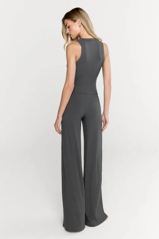 365 Sculpting Lounge Racer Tank - Dark Olive