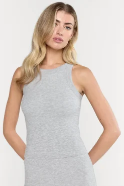 365 Sculpting Lounge Racer Tank - Grey Marl