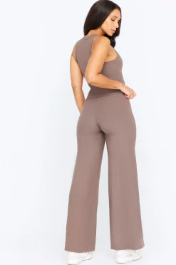 365 Sculpting Lounge Racer Tank - Mocha