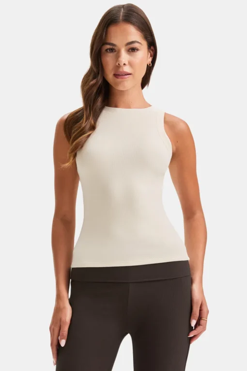 365 Sculpting Lounge Reversible Tank - Buttermilk