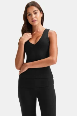 365 Sculpting Lounge Reversible Tank - Shadow Black