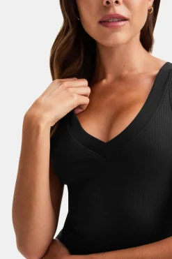 365 Sculpting Lounge Reversible Tank - Shadow Black