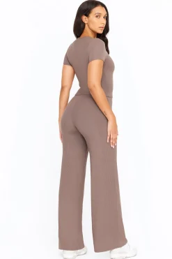365 Sculpting Lounge Short Sleeve T-Shirt - Mocha