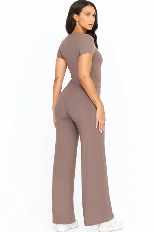 365 Sculpting Lounge Short Sleeve T-Shirt - Mocha