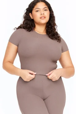 365 Sculpting Lounge Short Sleeve T-Shirt - Mocha