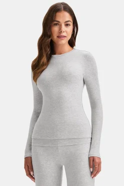 365 Sculpting Lounge Top - Grey Marl