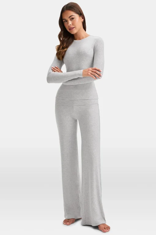 365 Sculpting Lounge Top - Grey Marl