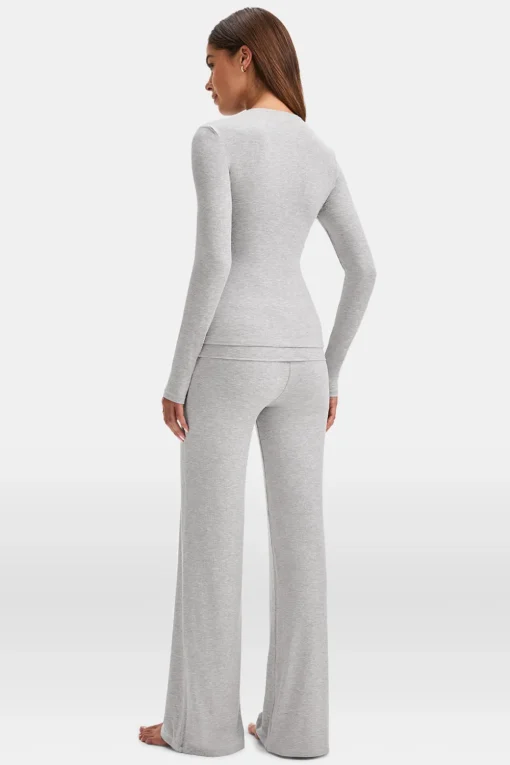 365 Sculpting Lounge Top - Grey Marl