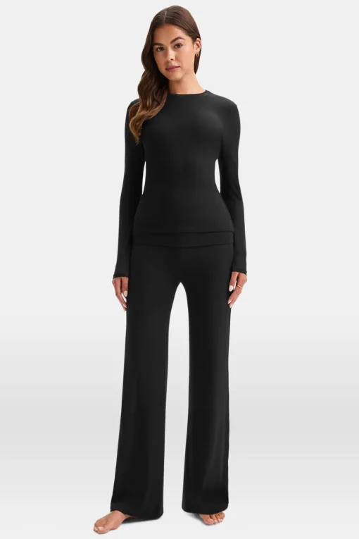 365 Sculpting Lounge Top - Shadow Black