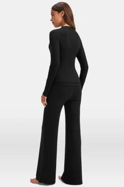 365 Sculpting Lounge Top - Shadow Black
