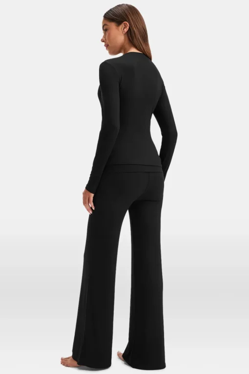 365 Sculpting Lounge Top - Shadow Black