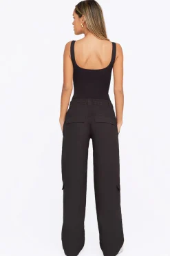 365 Second Skin Scoop Neck Bodysuit - Shadow Black